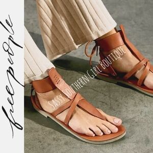 🆕⭐ Free People Burnt Tan Leather Sandals